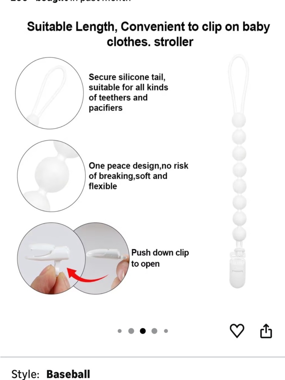 Baseball Teether ✨NWT✨ - Picture 4 of 7